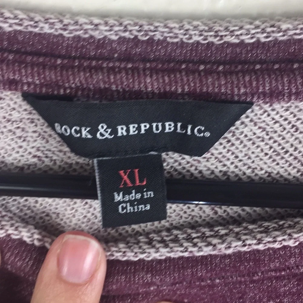 Rock & Republic Maroon Sweater in XL - Picture 5 of 6